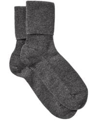 Johnstons of Elgin - Ribbed Cashmere-Blend Socks - Lyst
