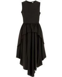 Loewe - Ruffled Asymmetric Midi Dress - Lyst
