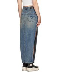 R13 - Devon Side Slit Denim Skirt - Lyst