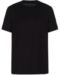 Emporio Armani - All-Over Jacquard Eagle Jersey T-Shirt - Lyst