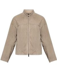Emporio Armani - High Neck Zip-Up Jacket - Lyst