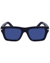 Ferragamo - Geometric Frame Sunglasses - Lyst