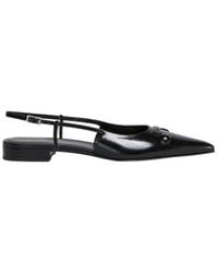 Marni - Logo Embossed Slingback Flats - Lyst