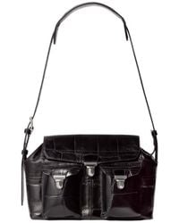 Lemaire - Medium Gear Croco-Embossed Flap Messenger Bag - Lyst