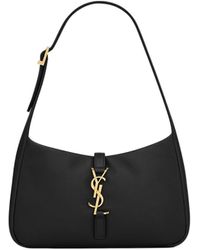 Saint Laurent - Le 5 À 7 Logo Plaque Hobo Bag - Lyst