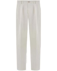 Canali - Pleated Straight-Leg Trousers - Lyst