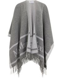 Max Mara - Jacquard Logo Cape - Lyst
