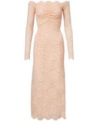 Rabanne - Sequined Off-Shoulder Lace Midi Dress - Lyst