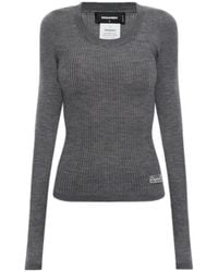 DSquared² - Crew Neck Long-Sleeved Knitwear - Lyst