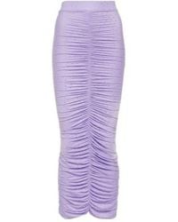 Alex Perry - Crystal-Embellished Ruched Midi Skirt - Lyst
