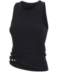 Rabanne - Rabanne Asymmetric Pierced Tank Top - Lyst