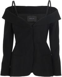 Mugler - ミュグレー Vネック オフショルダー ジャケット - Lyst