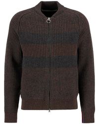 Barbour - X Paul Smith Striped-Pattern Cardigan - Lyst