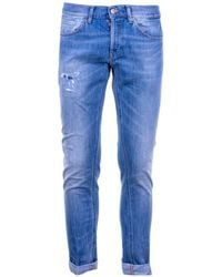 Dondup - Distressed, Faded Denim Trousers - Lyst