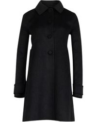 Prada - Medium And Long Wool Coat - Lyst