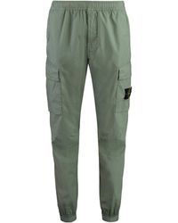 Stone Island - Compass Patch Tapered-Leg Cargo Pants - Lyst