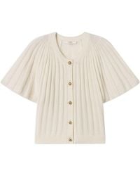 FRAME - Short Sleeve Buttoned Cardigan - Lyst