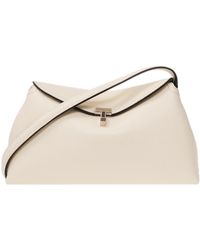 TOTEME - Totême Logo Plaque Foldover Top Crossbody Bag - Lyst