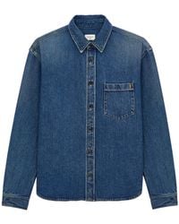 Saint Laurent - Cassandre Button-Up Denim Shirt - Lyst