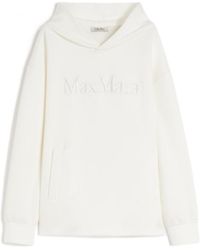 Max Mara - Visiera Logo Embroidered Hoodie - Lyst