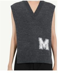 MM6 by Maison Margiela - V-Neck Knitted Vest - Lyst