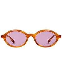 Gucci - Round Frame Sunglasses - Lyst