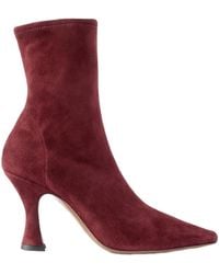 Neous - Burgundy Suede Pointed-Toe Stretch Ankle Boots - Lyst