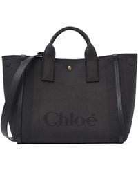 Chloé - Chloé Carry Logo Detailed Large Tote Bag - Lyst