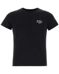 A.P.C. - Crewneck Short-Sleeved T-Shirt - Lyst