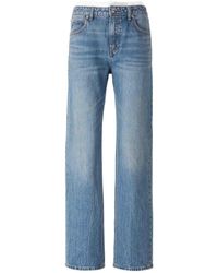 Alexander Wang - Logo Patch Straight-Leg Jeans - Lyst