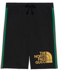Gucci - The North Face X Joint Series Ribbon Printed Cotton Shorts - Lyst
