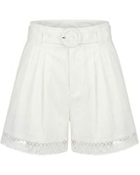 Twinset - Embroidered Belted Shorts - Lyst