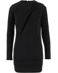Versace - Cut-Out Long Sleeved Mini Dress - Lyst