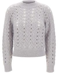 Eleventy - Openwork Cable Knitted Sweater - Lyst