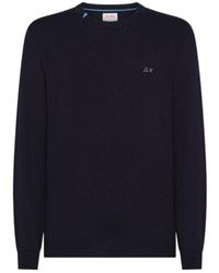 Sun 68 - Ribbed Logo Sweaters - Lyst