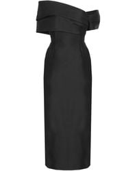 Solace London - London Off-Shoulder Midi Dress - Lyst