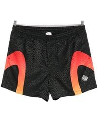 CASABLANCA - Monogram-Jacquard Swim Shorts - Lyst