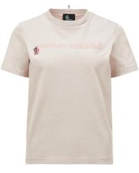 Moncler - Grenoble Logo Embroidered Crewneck T-Shirt - Lyst