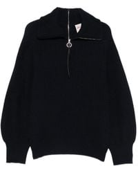 Semicouture - Ribbed-Knit Half-Zip Sweater - Lyst