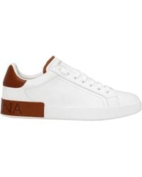 Dolce & Gabbana - Portofino Logo Debossed Sneakers - Lyst