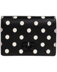 Ganni - Bou Card Holder With Flap With Dots - Lyst