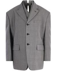 Comme des Garçons - Comme Des Garçons Single-Breasted Panelled Jacket - Lyst