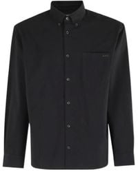 A.P.C. - Logo-Embroidered Long-Sleeved Shirt - Lyst