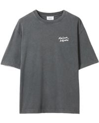 Maison Kitsuné - Handwriting Faded Oversize Tee-Shirt - Lyst
