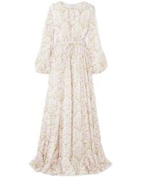 Giambattista Valli - Floral-Print Long-Sleeve Dress - Lyst