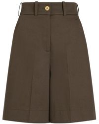 Patou - Gabardine Bermuda Shorts - Lyst