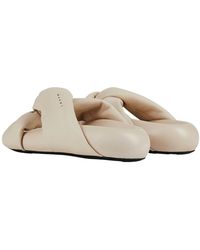Marni - Simple Leather Slippers - Lyst