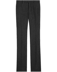 Celine - Embroidered Flared Pants - Lyst