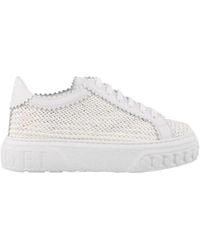 Casadei - Woven Calfskin Sneakers - Lyst