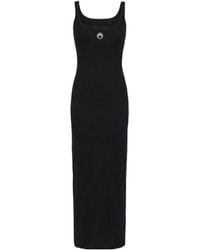Marine Serre - Scoop Neck Sleeveless Ribbed Midi Dress - Lyst